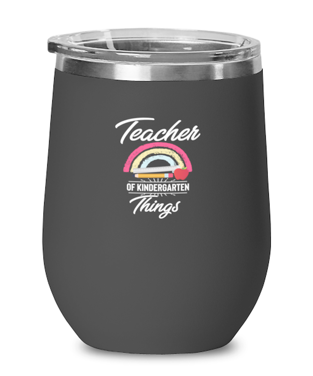 Wine Tumbler Stainless Steel Insulated  Funny Teacher Of Kindergarten Things Educator