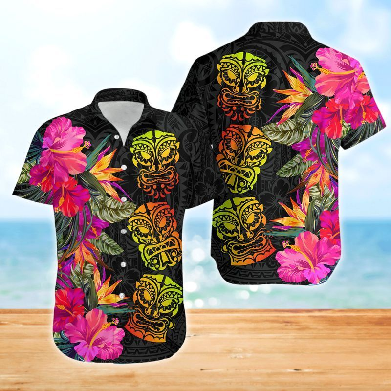 Tiki Colorful Awesome Hawaii Shirt For Men Women Adult Ha5520