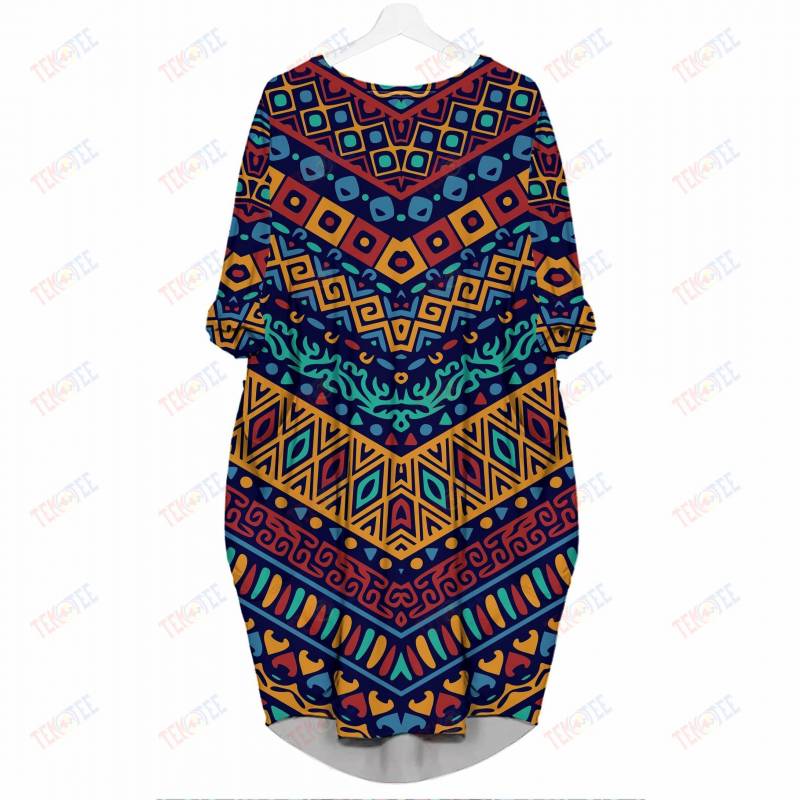 Temotee Ethnic Ornaments – Black Woman 3D Pocket Dress Afro Girl Shirt African American Woman Gift Idea TMT9301