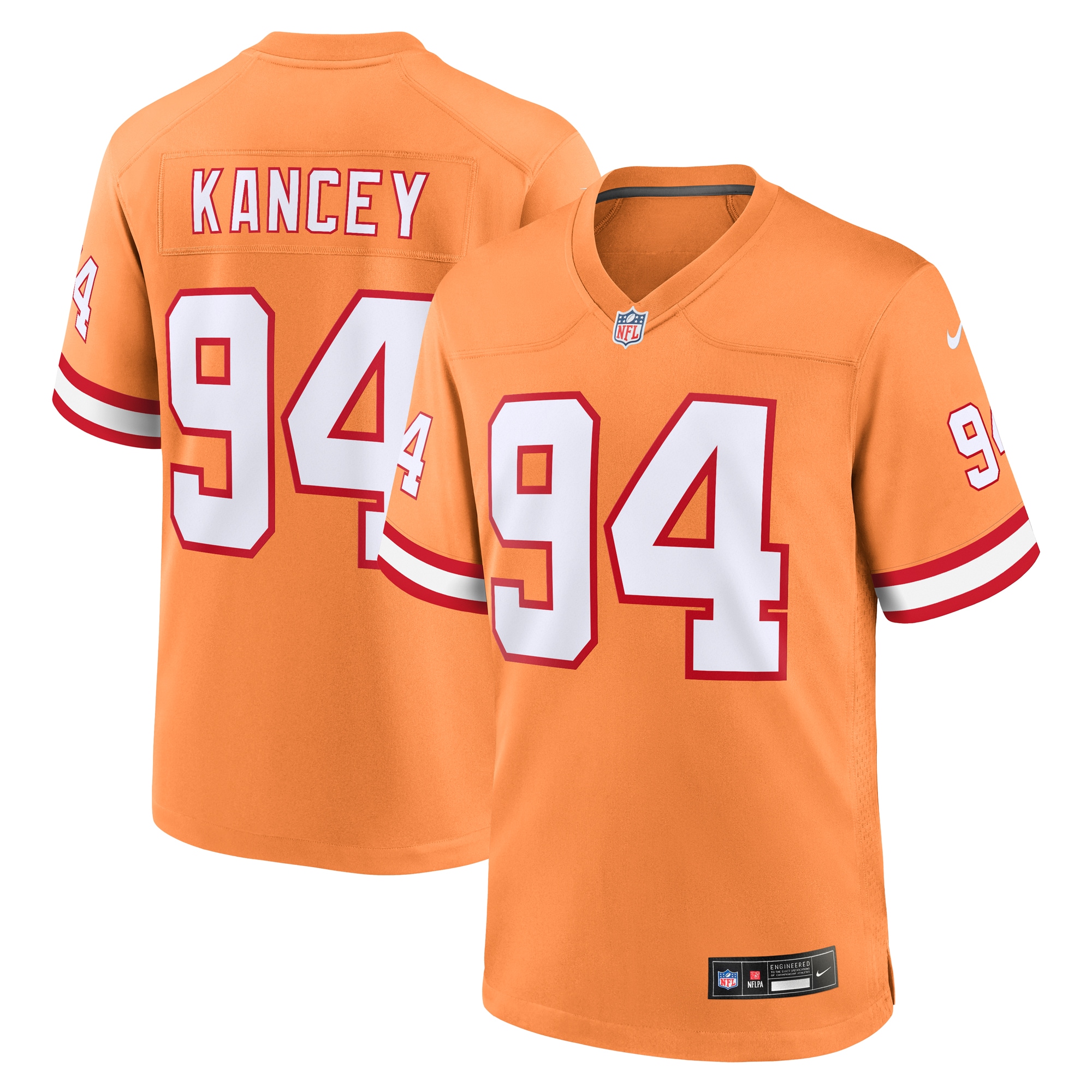 Calijah Kancey Tampa Bay Buccaneers Alternate Team Game Jersey – Orange