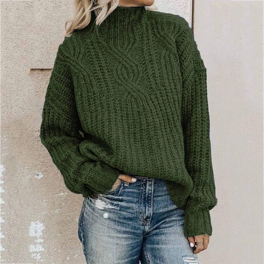 Ladies Sweater Autumn and Winter Long-sleeved Pullover Casual Loose Sweater