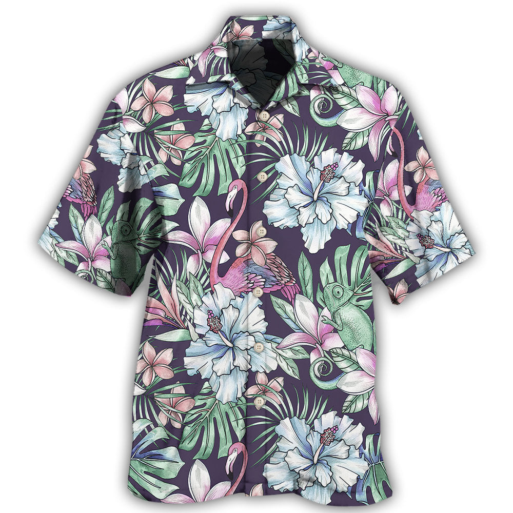 Flamingo Lizard Hibiscus Love Summer Hawaii Shirt Ha96788