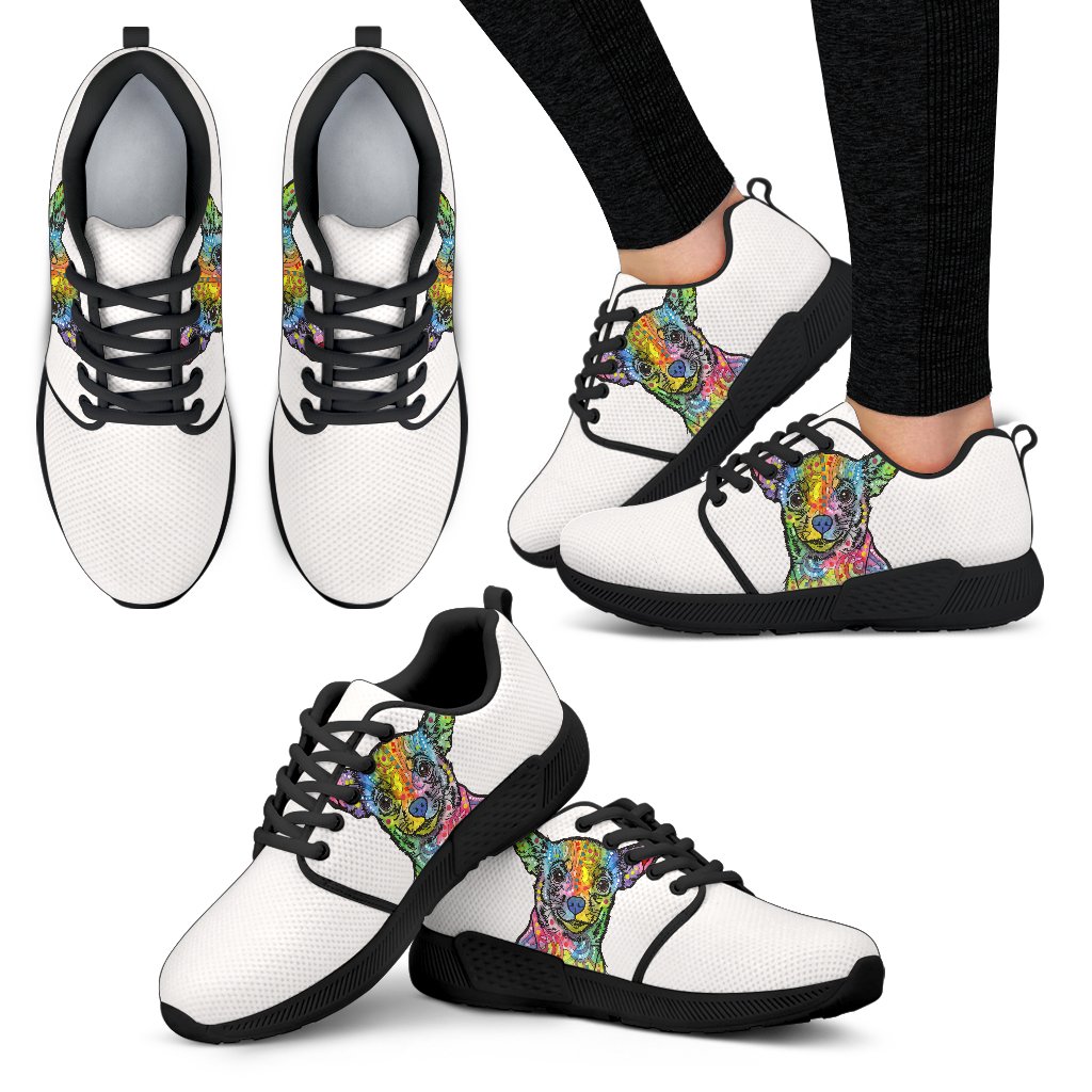 Chihuahua Design Women’s Athletic Sneakers – Dean Russo Art