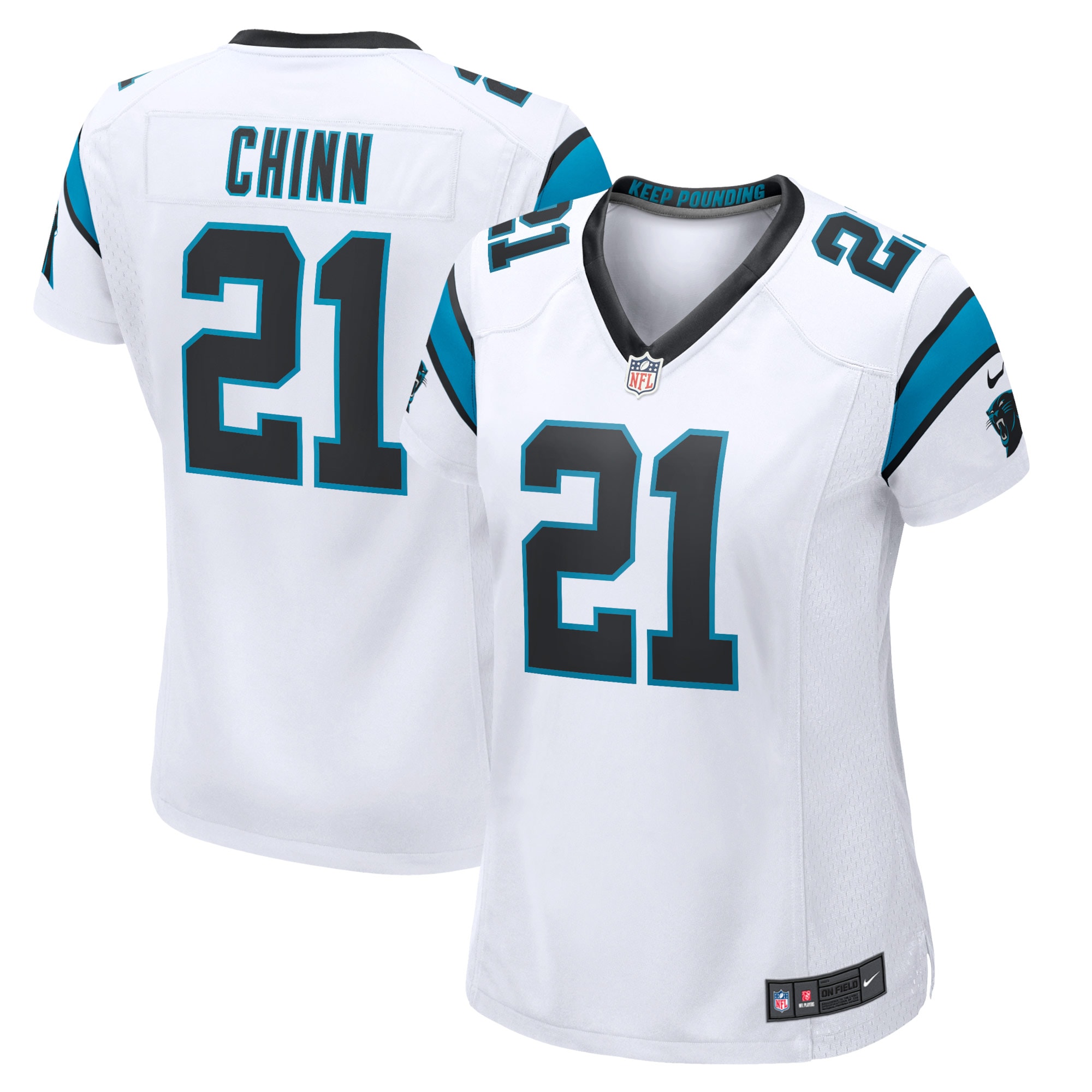 Jeremy Chinn Carolina Panthers Women's Game Jersey – White