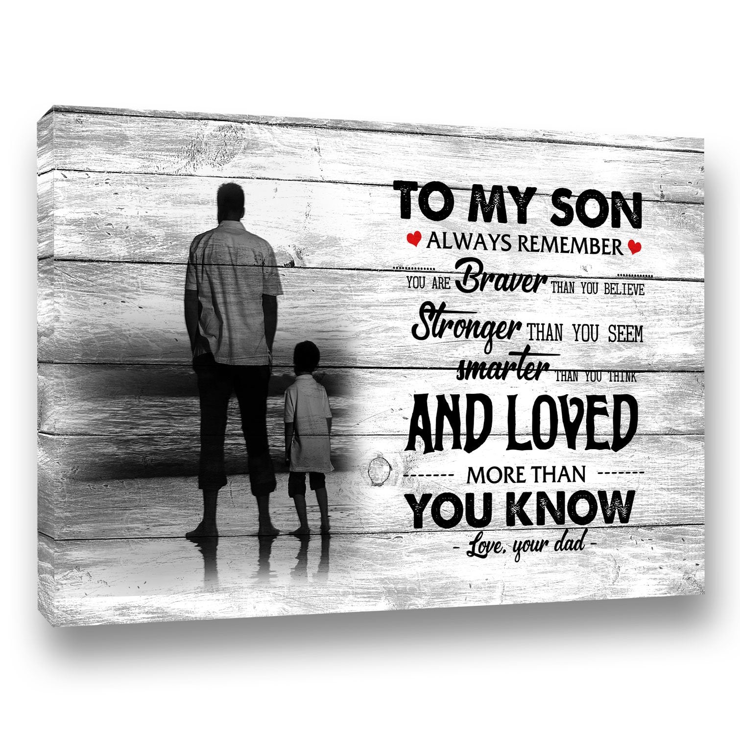 To My Son You Are Braver Than You Believe Landscape Poster & Canvas Gift For Son Home Decor Wall Art Visual Art