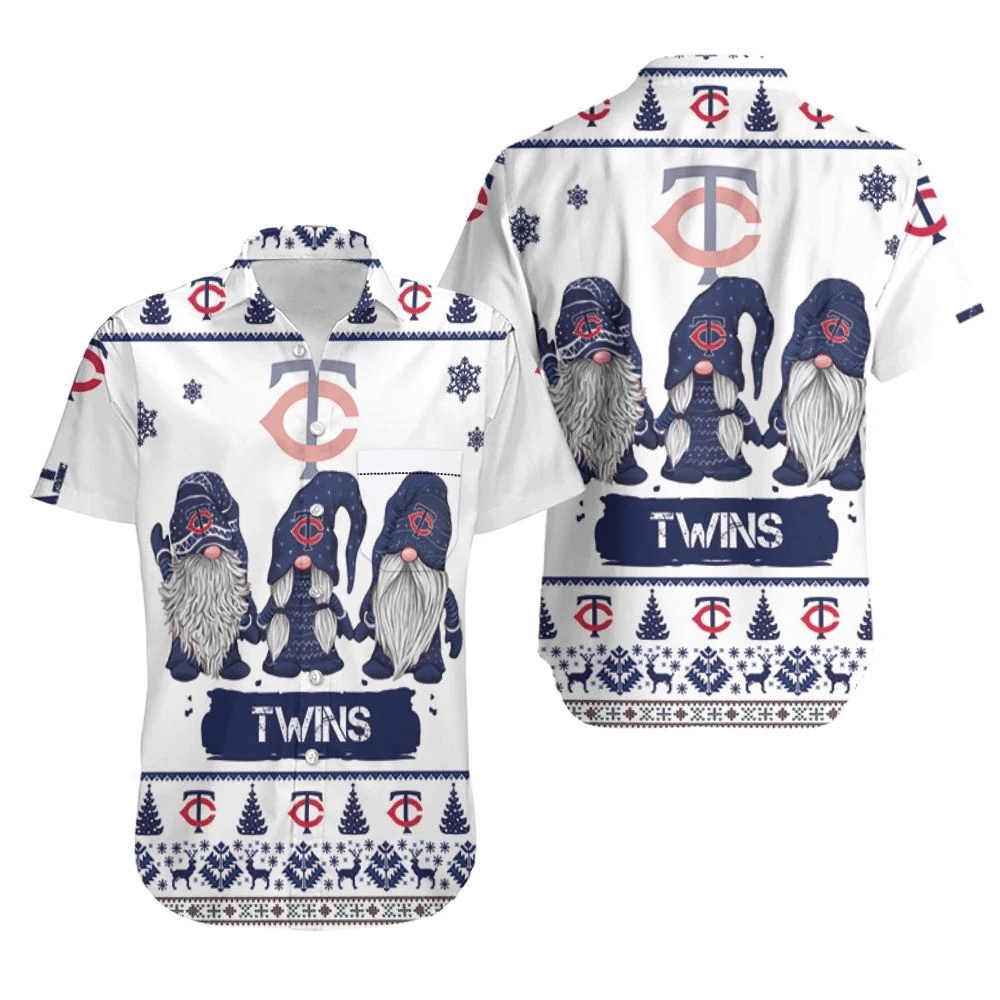 Christmas Gnomes Minnesota Twins Ugly Sweatshirt Hawaii Shirt Combo Beach Ha57589