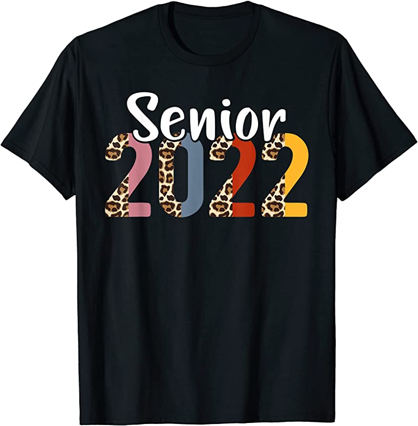 Rn1Z Leopard Senior 2022 Teacher Student Graduation Day T-Shirt