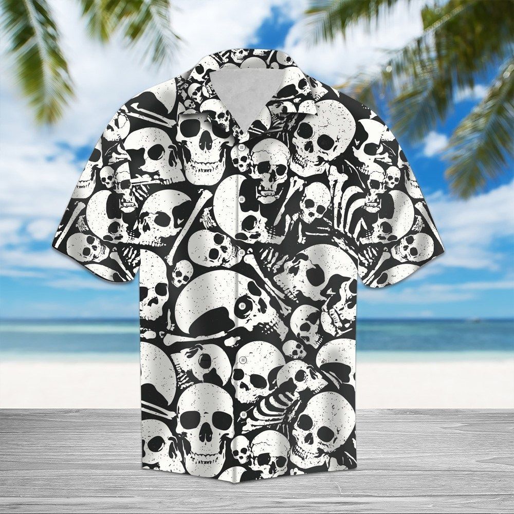 Get Here Skull Skulls Bones All Over Hawaii Shirt Ha49828