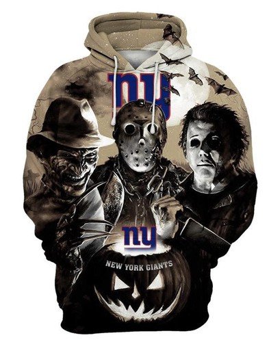 New York Giants Horror Icons 11 Unisex 3D Hoodie Gift For Fans