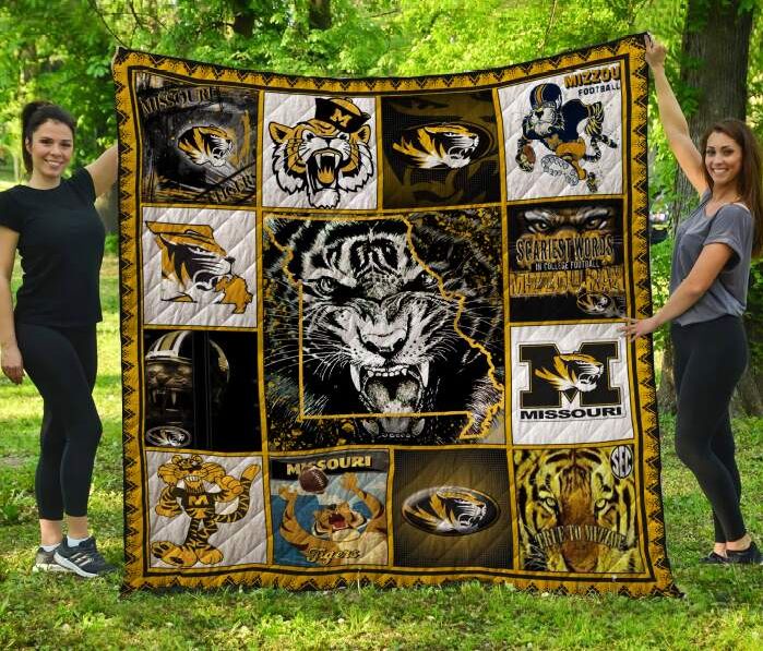 Mizzou Football 3D Quilt Blanket, Fleece Blanket