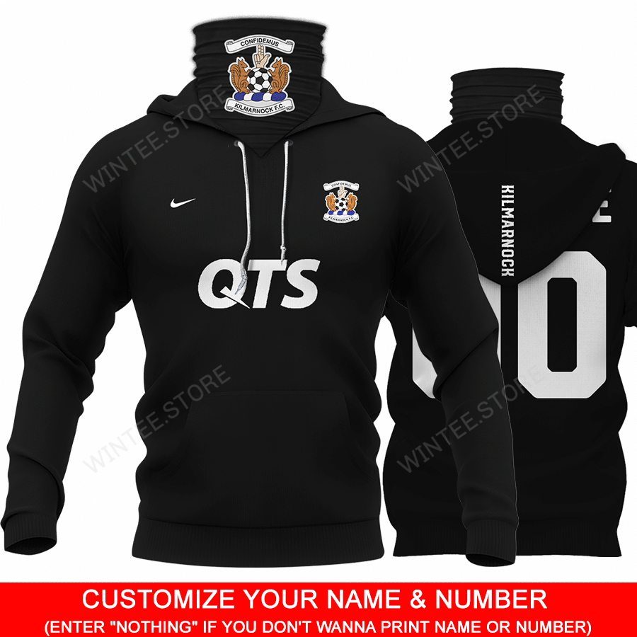 07Kilmarnock001 |HoodieMask| CUSTOMIZE YOUR NAME & NUMBER | HOT SALE 3D PRINTED