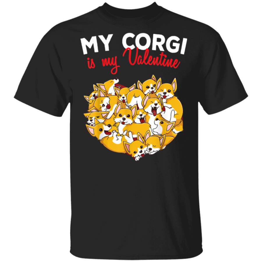 My Corgi Is My Valentine Corgis Heart Dog Valentines Day TShirt