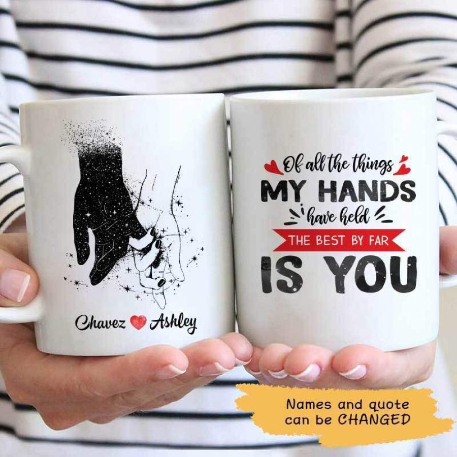 Holding Hands Couple Personalized Mug