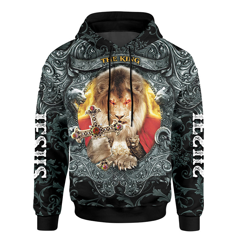 The King Jesus Lion 3D All Over Printed Hoodie