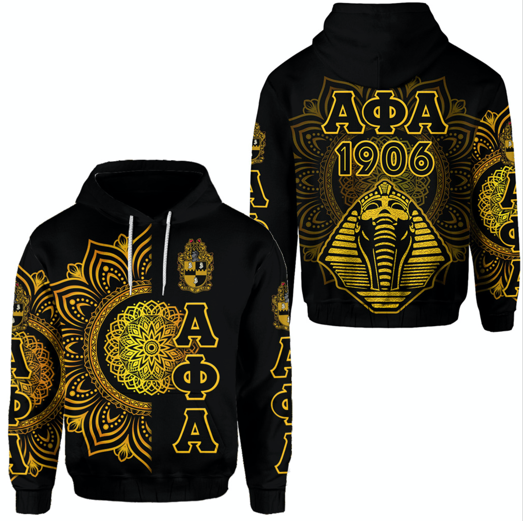 Alpha Phi Alpha Fraternity Hoodie Mandala Vibes – Sphinx Lt8