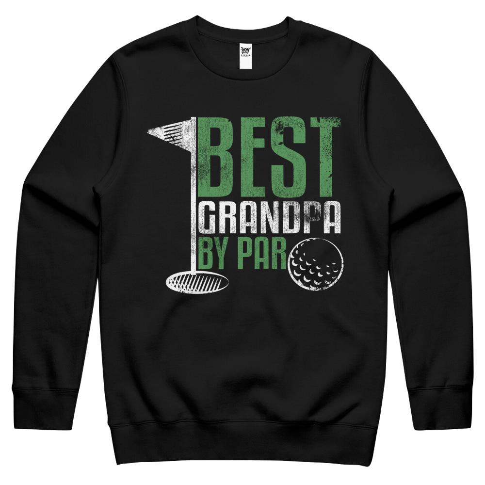 Best Grandpa By Par Father S Day Golf Grandad Golfing Crewneck Sweatshirt