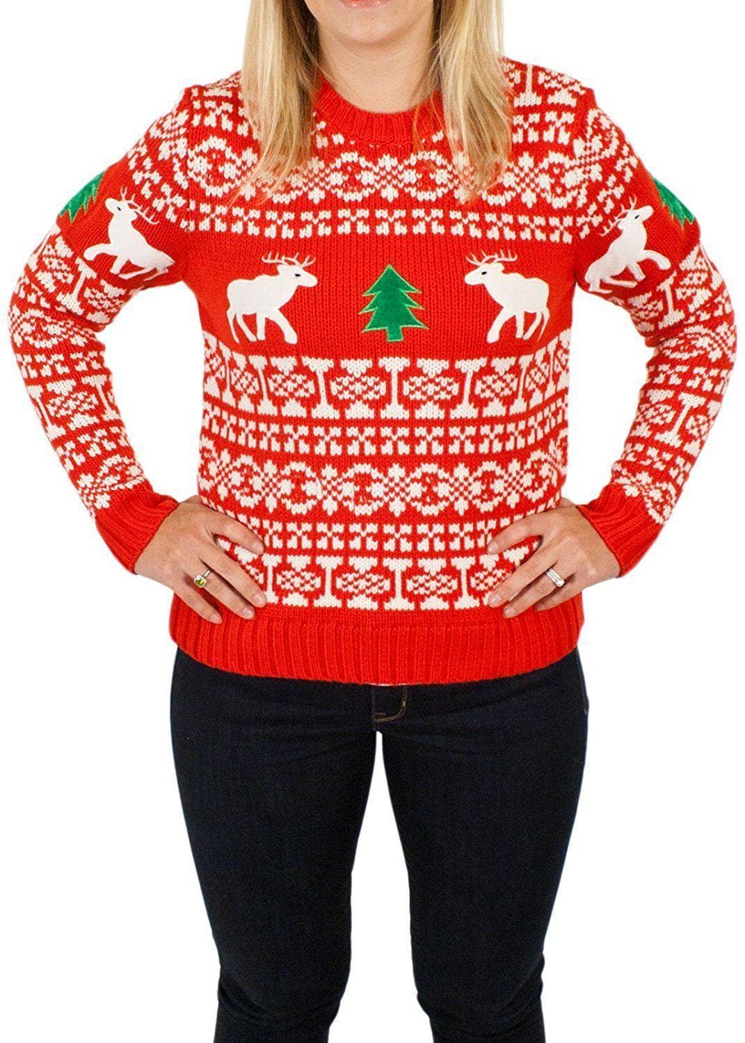 Women’s Holiday Reindeers Ugly Christmas Sweater