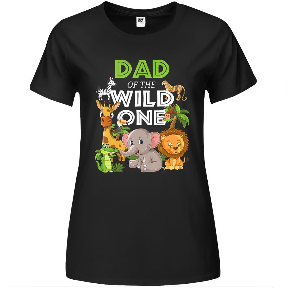 Dad Of The Wild One Zoo Birthday Safari Jungle Animal Premium Womens T Shirts