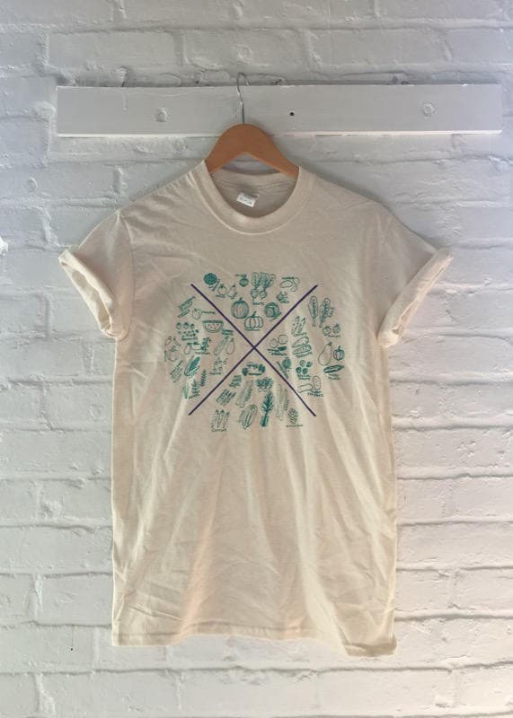 Vegetable T-Shirt, Kale Shirt, Gardening Gift, Seasonal Food, Clothing Gift, Foodie Gift