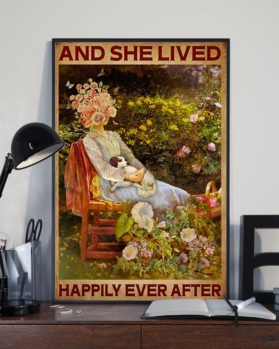 Garden She Lived Happily Vertical Canvas And Poster | Wall Decor Visual Art