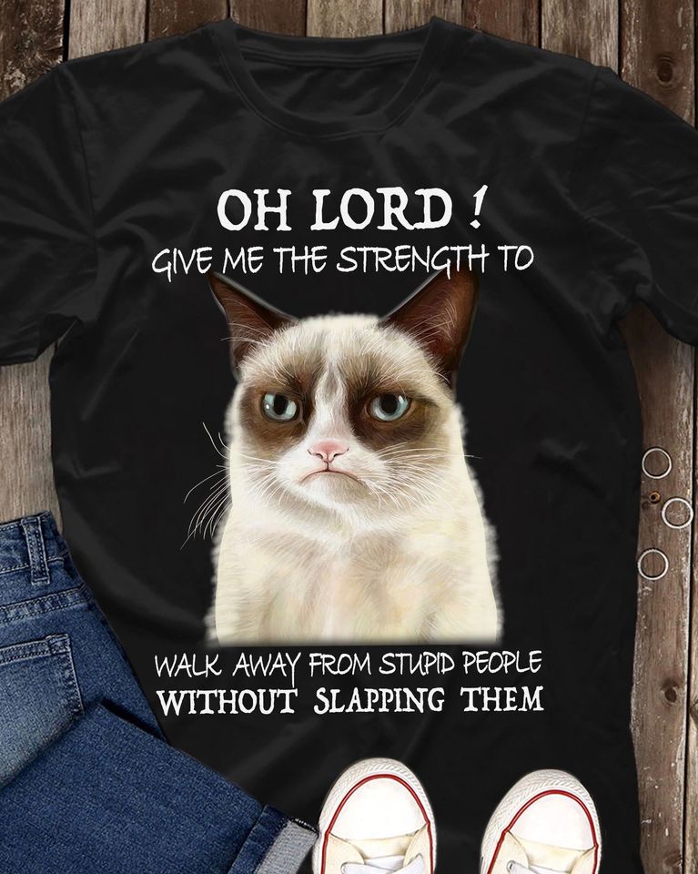 Oh Lord Give Me The Strength To Walk Away From Stupid People Without Slapping Them Funny Standard T-Shirt