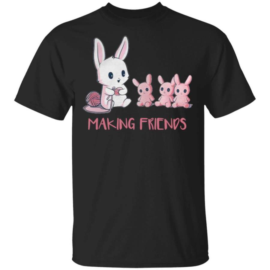 Baby rabbit making friends shirt