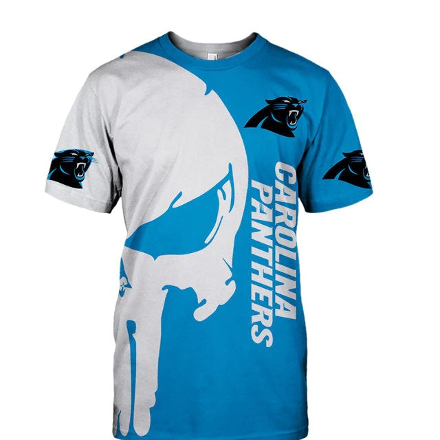 Carolina Panthers Skull 3D T-Shirt