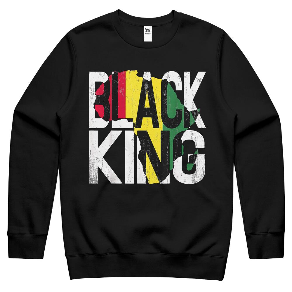 Black King Black History Month African American Pride Crewneck Sweatshirt