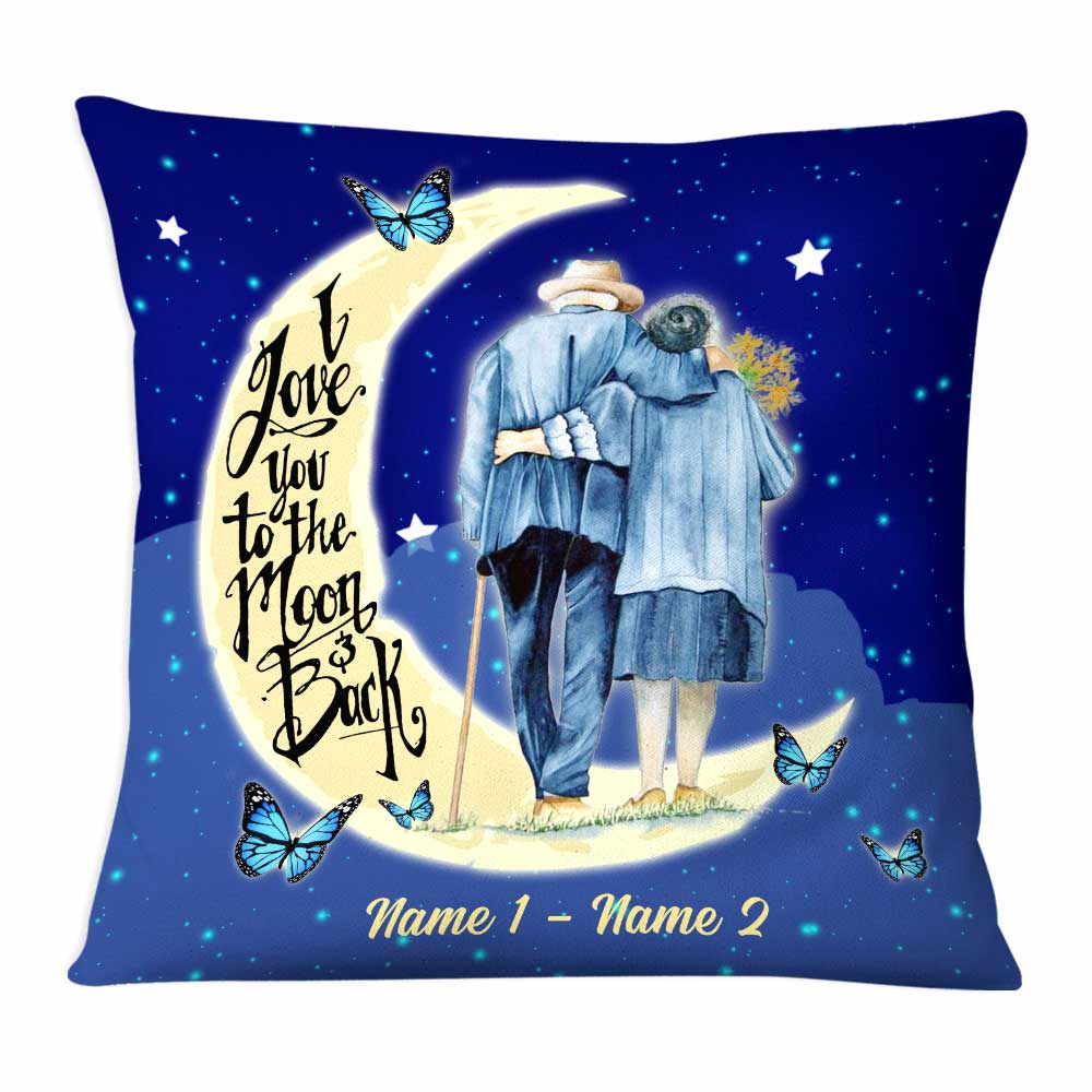 Personalized Couple To The Moon And Back Pillow Nb203 30O58