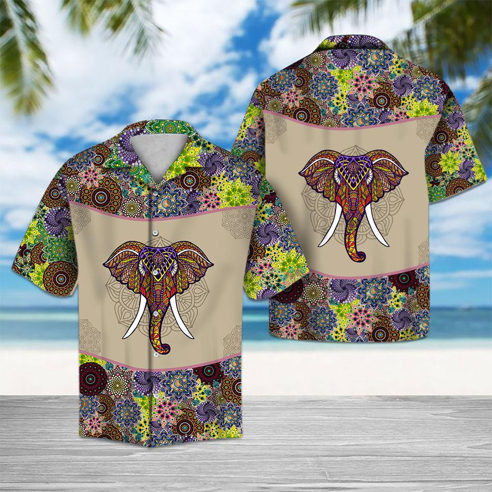 Mandala Elephant Hawaiian Shirt  Unisex  Adult  Hw6973