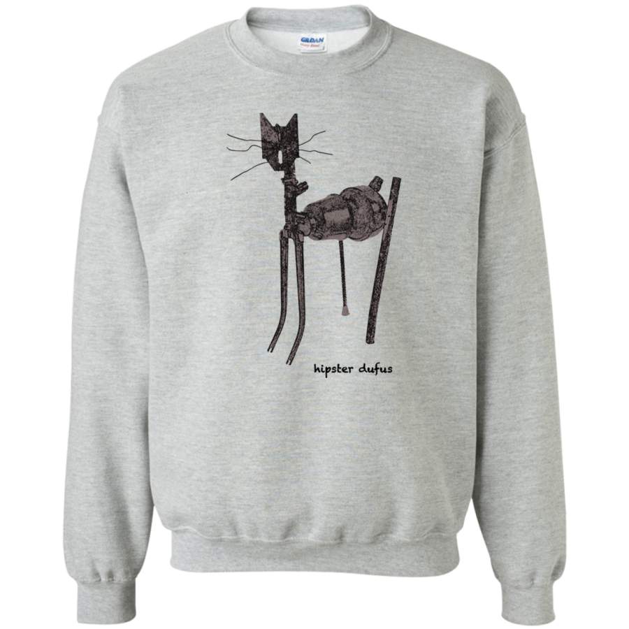 AGR COOL CAT HIPSTER DUFUS Crewneck Pullover Sweatshirt