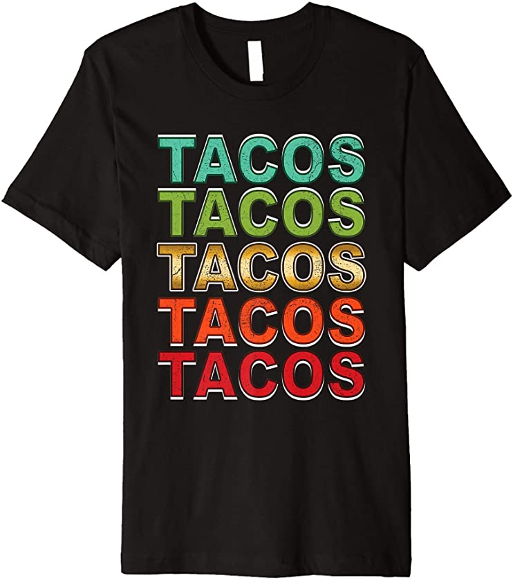 Taco Men Women Retro Tacos Vintage Tuesday Mexican Premium T-Shirt