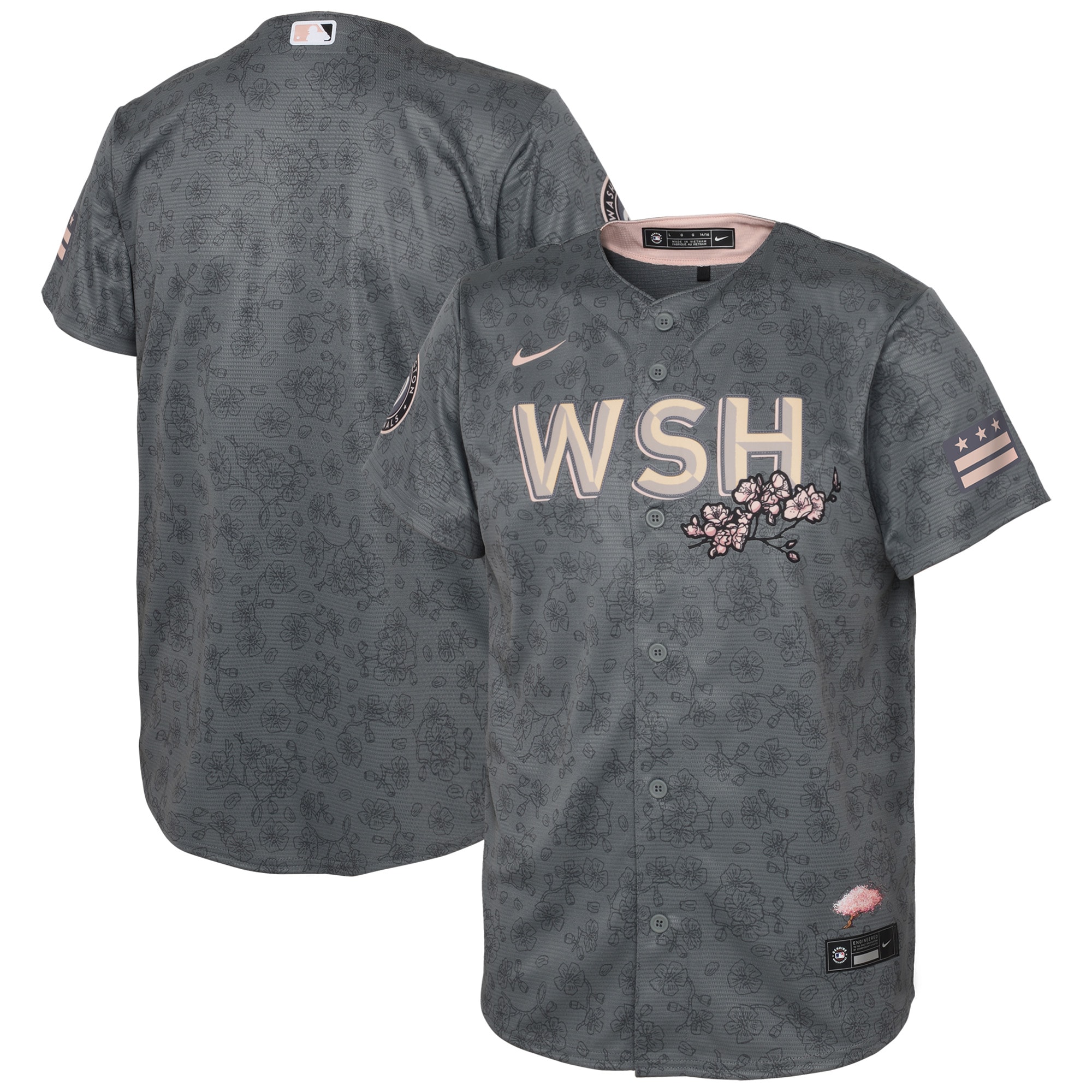 Youth Washington Nationals Gray 2022 City Connect Jersey
