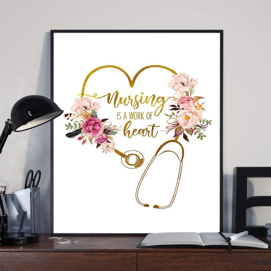 Haxz2512 – Nurse – Work Of Heart – Poster – MD – Home Decor Styles