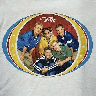 Vintage 1999 Nsync Concert Tour Tultex Tag  L Single Stich T-shirt 2102