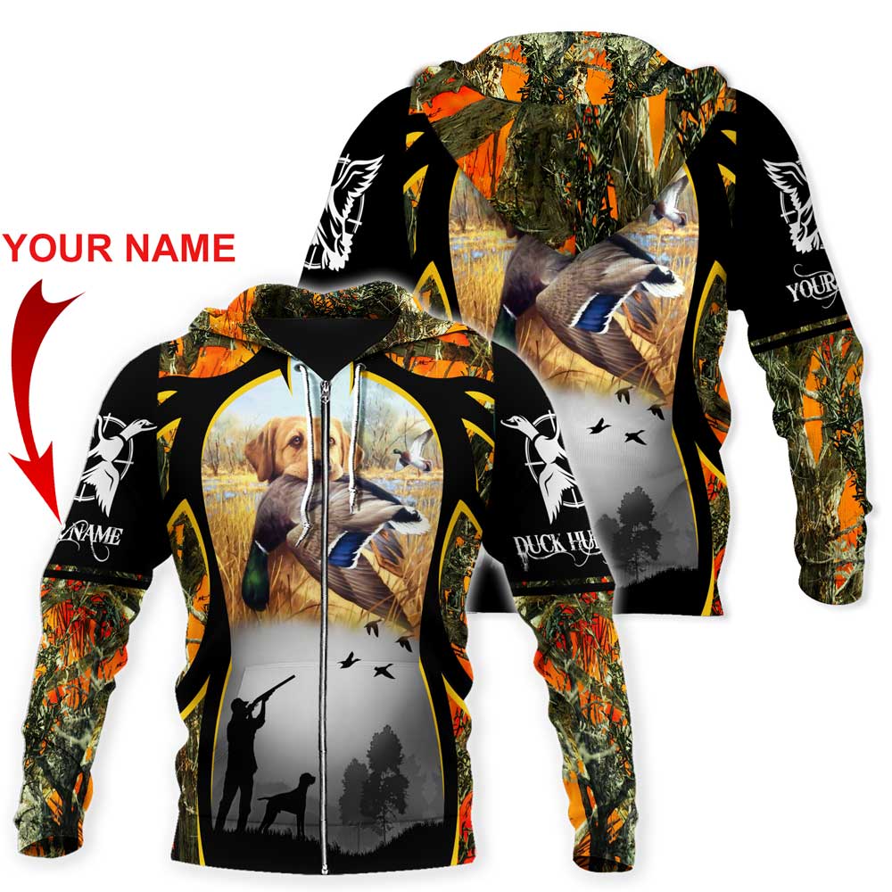 ViticStore™ Bring Me The Duck 3D all over printed customize name XXL zip-up hoodie