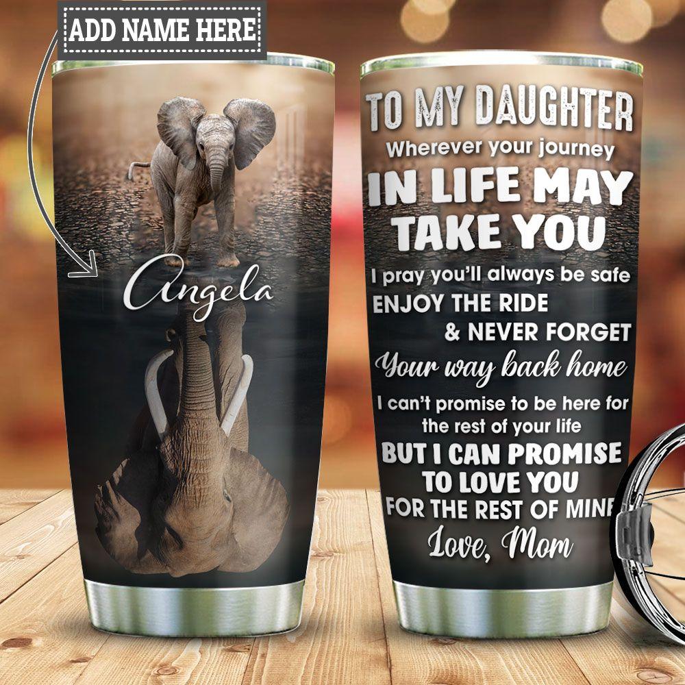 Personalized Elephant Mom To Daughter Hlz1812003 Stainless Steel Tumbler