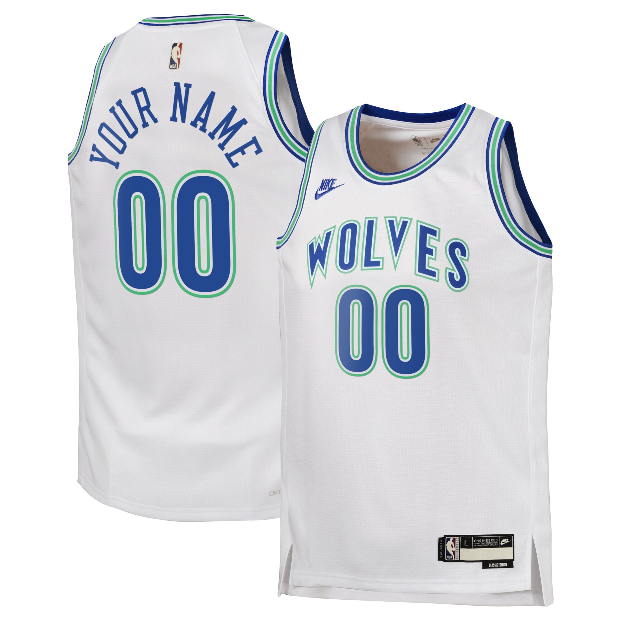 Minnesota Timberwolves Hardwood Classic Edition Swingman Jersey – Custom – Youth