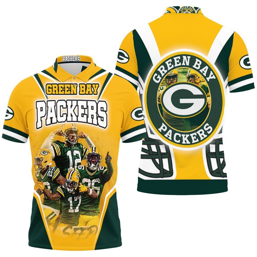 Green Bay Packers Logo Nfc North Division Champions Super Bowl 2021 3D Polo Shirt, Jersey