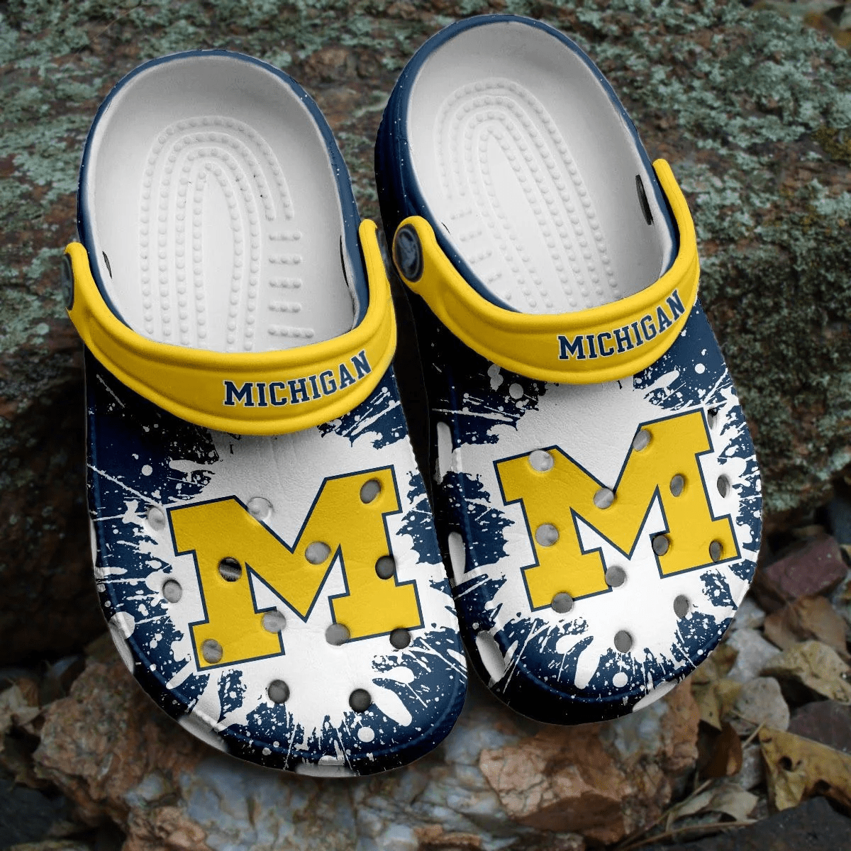 Michigan NCAA Crocss Clogs Crocband Comfortable Shoes For Men Women