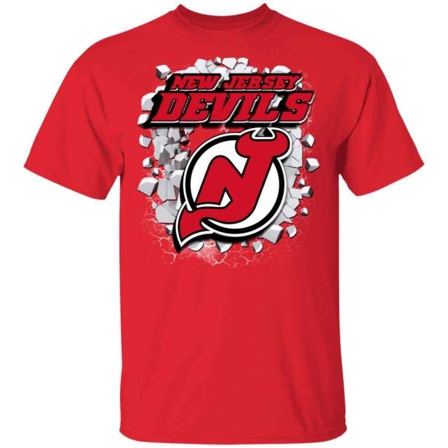 Colorful Earthquake Art New Jersey Devils T Shirt