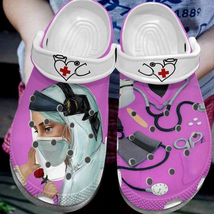 Angel Nurse Shoes – Proud Of Nurse Crocbland Clog Birthday Gift For Woman Man