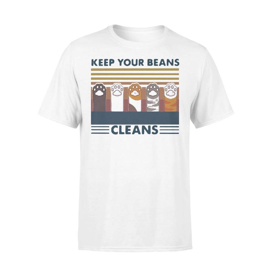 Keep Your Beans Cleans Cat Vintage T-shirt