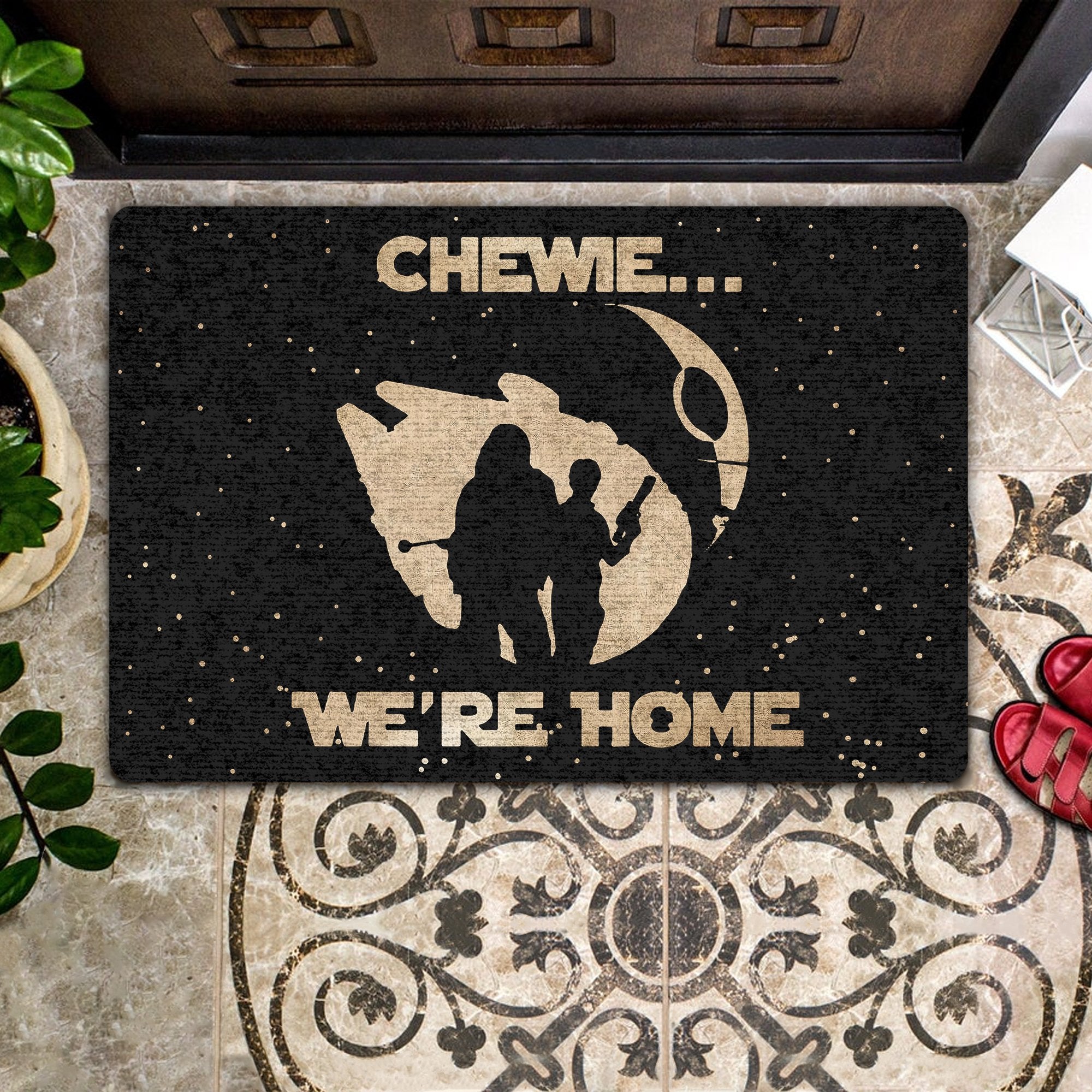 Chewie Were Home All Over Printing Doormat Pre1952