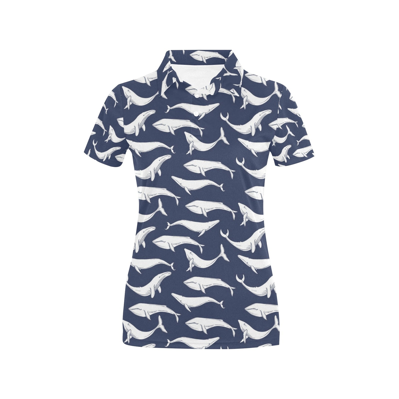 Whale Print Design Lks308 Women’S Polo Shirt