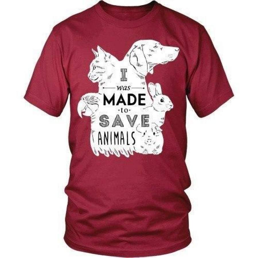 Vet Tech T Shirt – I was made to save animals