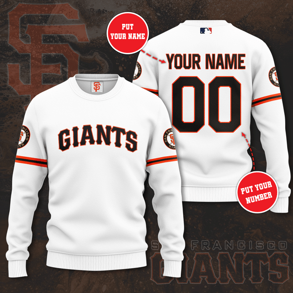 Personalized San Francisco Giants All Over Print 3D Sweatshirt – White-Tph