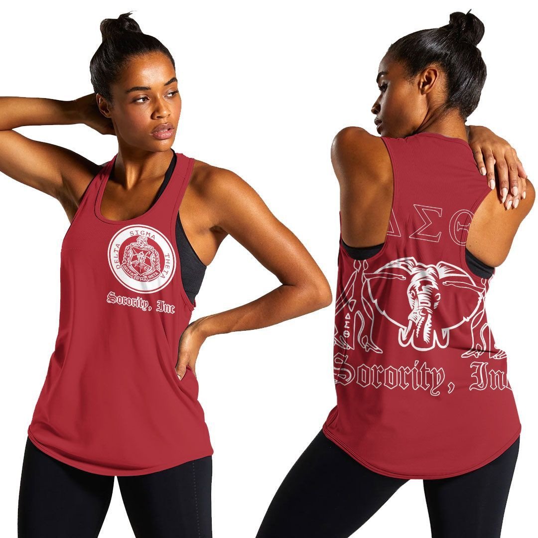 Wonderprint Tank Top Tank Top Elephant Delta Sigma Theta Sorority Racerback Tank