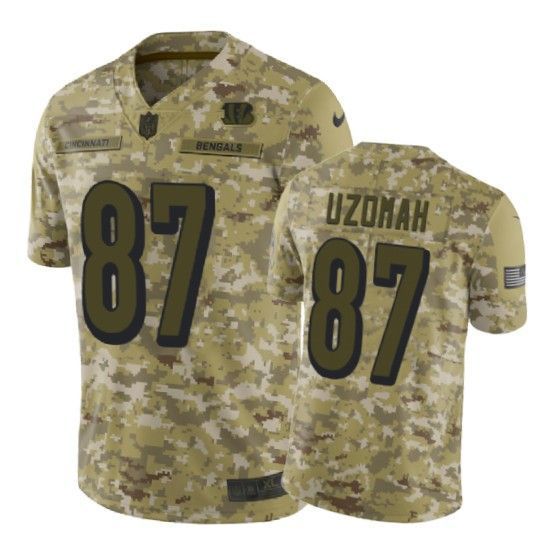 C.j. Uzomah Jersey NFL Camo Cincinnati Bengals