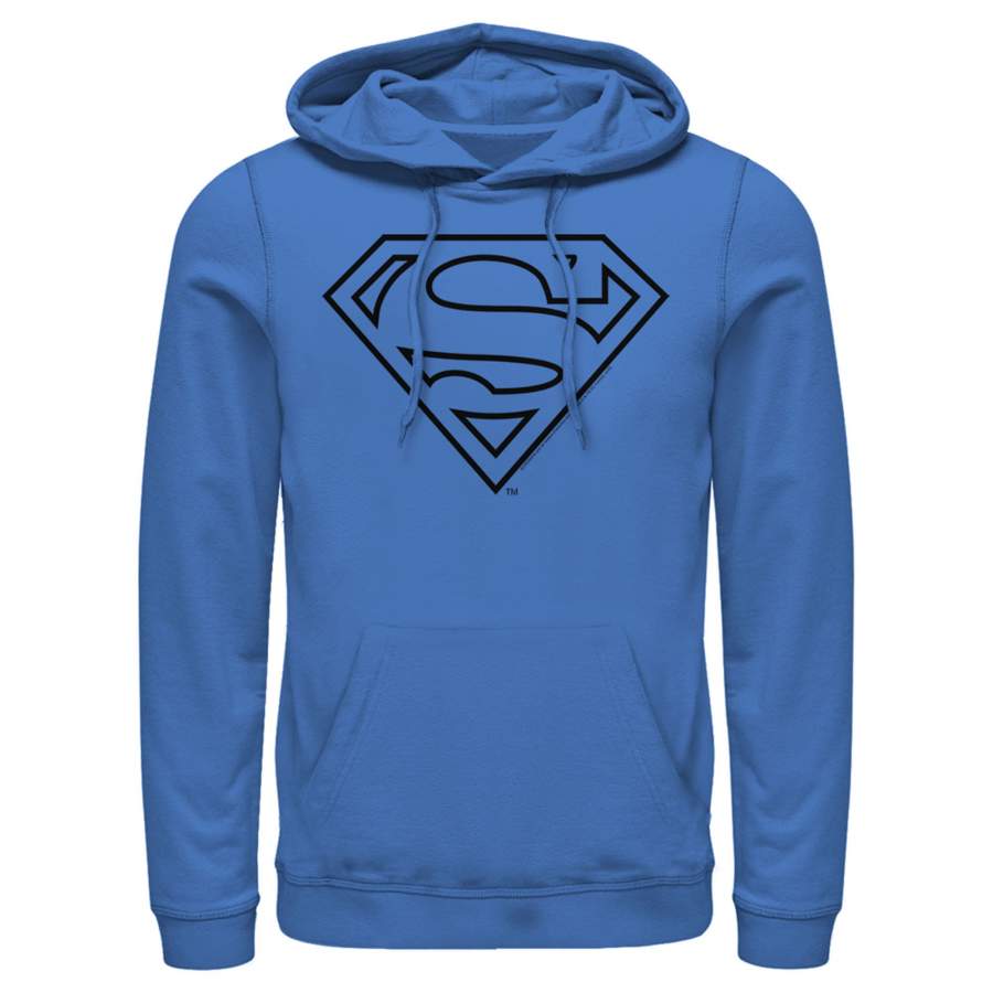 Superman Men’s Logo Sleek  Lightweight Hoodie